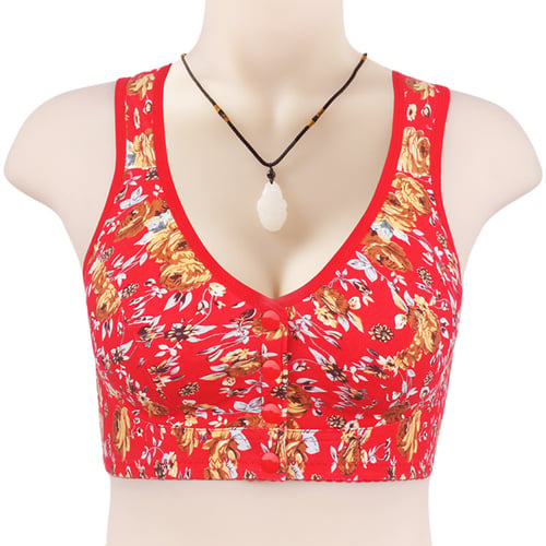 🔥Last Day Sale - New Plus Size Front-Closure Flower Bra 🌸